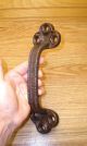 Antique Large Cast Iron Barn Door Pull Handle Vtg Early Old Hardware Door Knobs & Handles photo 2