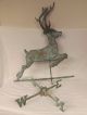 Lg.  Antique Copper & Brass 8 Point Buck Deer Weathervane W/natural Patina Galore Weathervanes & Lightning Rods photo 1