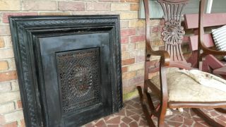 Victorian Cast Iron Fireplace Surround,  Summer Cover Screen photo