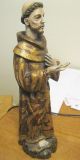 Carved Wood Santo Saint Francis Hand Painted From Around The Mid 1900 ' S Latin American photo 3