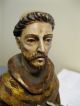 Carved Wood Santo Saint Francis Hand Painted From Around The Mid 1900 ' S Latin American photo 5