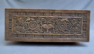 Quality Carved Silkwood Box With A Animal Decor Germany 19th.  Century. photo