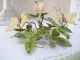 Vintage Shabby Tole Candle Holder Chic Butterflies Flowers Leaves Toleware photo 1