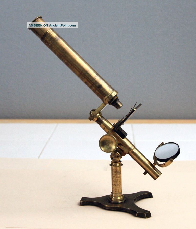 Joseph Amadio London Antique Brass Monocular Bar Limb Microscope No.  8,  C1858 Microscopes & Lab Equipment photo