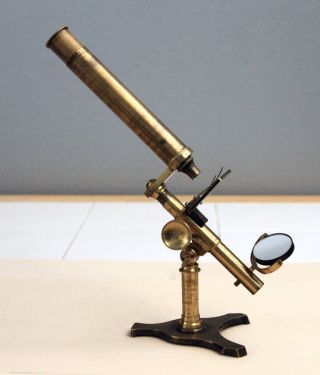 Joseph Amadio London Antique Brass Monocular Bar Limb Microscope No.  8,  C1858 photo