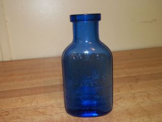 Phillips Milf Of Magnesia Cobalt Blue Bottle Aug.  21 1906 photo