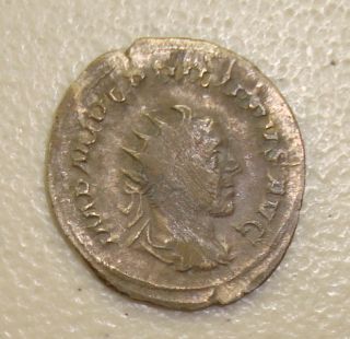 244 - 249 Ad Philip I,  Roma Seated Reverse Ancient Roman Silver Antoninianus photo