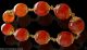 17 Vintage Old Carnelian Carved Melon Beads Necklace Rich Color 7 