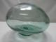 Vintage Glass Fishing Float Squashed Abnormal Shape 2.  75 