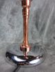 Vtg Machine Age Art Deco Double Shade Chrome & Copper Lamp Restored Art Deco photo 6