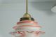 1930 ' S German Art Deco Bauhaus Hanging Lamp Geometric Spritzdekor And Brass Art Deco photo 4