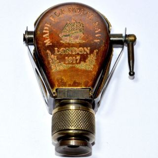 Solid Brass Traveling Telescope Binoculars Monocular Antique 1917 photo