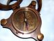 Antique Brass Sundial Compass Maritime West London Nautical Collectible Gifts Compasses photo 3