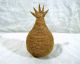 Primitive Stoneware Pottery Pineapple Bottle Flask Jar Figural Folk Art Primitives photo 1