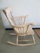 Antique Solid Wood Rocking Chair White Washed Finish Rocking Chair 1900-1950 photo 1