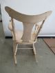 Antique Solid Wood Rocking Chair White Washed Finish Rocking Chair 1900-1950 photo 2