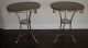Pair Directoire Style Steel/gilt Bronze Gueridons Antique Tables - 20th Century Unknown photo 9