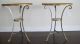 Pair Directoire Style Steel/gilt Bronze Gueridons Antique Tables - 20th Century Unknown photo 3