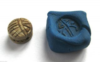 Circa.  400 - 100 B.  C Egypt - Canaanite Stone Scarab Beetle Amulet Seal Pendant photo