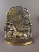 Antique 1920s Art Deco Bronze Bookends German Shepherd Sheep Alsation Dog Hubley Metalware photo 1