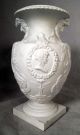 Antique French Porcelain Parian Vase Faun St.  Amand Les Eaux Vases photo 1