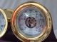 Chelsea Shipstrike Maritime Clock Barometer Usa Brass Mahogany Stand Clocks photo 2