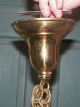 Art Deco Ceiling Lamp Chandelier White Peach Shades Brass Frame Electric Beauty Chandeliers, Fixtures, Sconces photo 2
