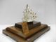 Pine,  Bamboo,  And Plum Of The Pure Silver.  Bonsai Tree.  A Work Of Mitunori. Other Antique Sterling Silver photo 2