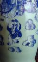 Huge Chinese Celadon Porcelain Vase Very Fine Blue Caracters - Qing Dynasty Vases photo 6