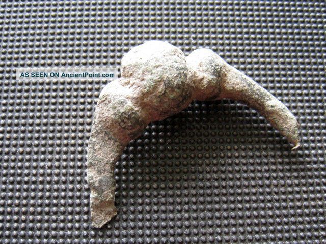 Antiques Roman Bronze Fibula Found With Metal Detector Roman photo