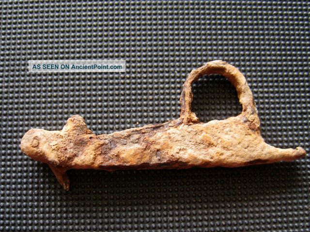 Antiques Roman Iron Fire Striker Found With Metal Detector Roman photo