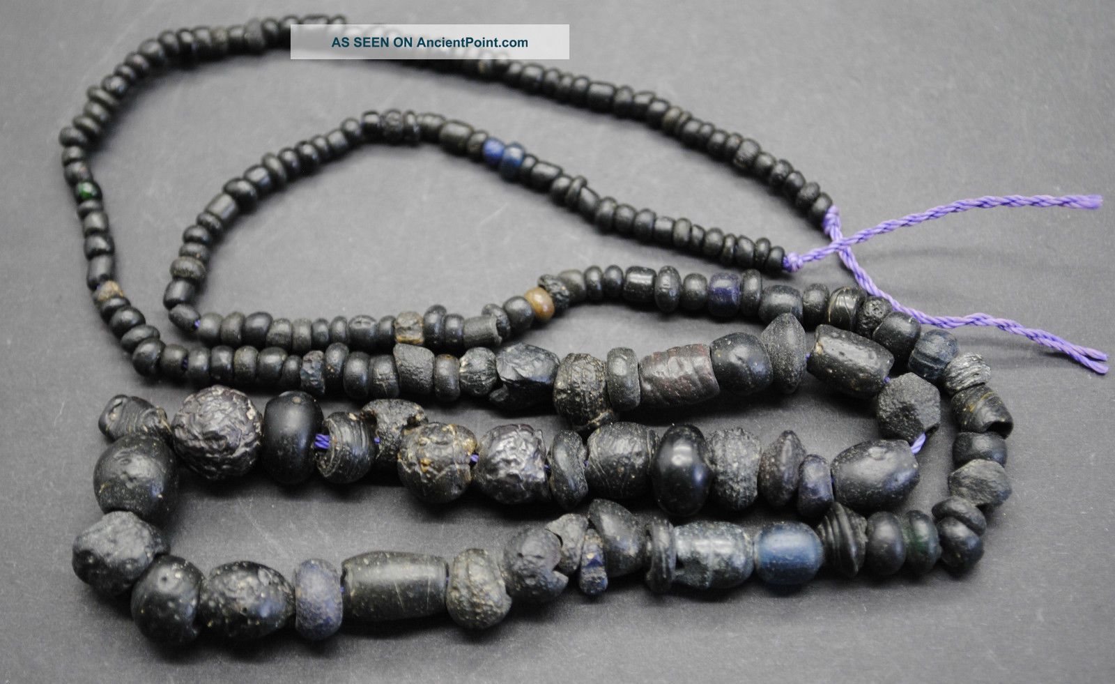 Ancient Romano - Egyptian Glass Bead Necklace 1st Century Ad. Roman photo