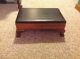 Antique Mahogany Footstool With Leather Lift - Top 1900-1950 photo 4