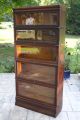 Antique Globe Wernicke 5 Stack Glass Front Sectional Barrister Bookcase 1 1800-1899 photo 2