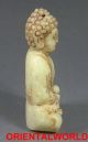 Antique Old Chinese Natural Jade Statue/toggle Kwan Yin Bless You Forever Other Antique Chinese Statues photo 3