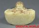 Antique Old Chinese Natural Jade Statue/toggle Kwan Yin Bless You Forever Other Antique Chinese Statues photo 7