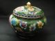 Old Decoration Brass & Enamel Cloisonne Storage Pot / Jar & Circular Base Pots photo 1