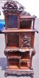 Large Antique Oriental Chinese 19th C Dragon Carved Cabinet Etegere Best Quality 1800-1899 photo 4