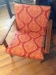 Mid Century Danish Modern Lounge Chair Recovered With Red Pattern Post-1950 photo 1