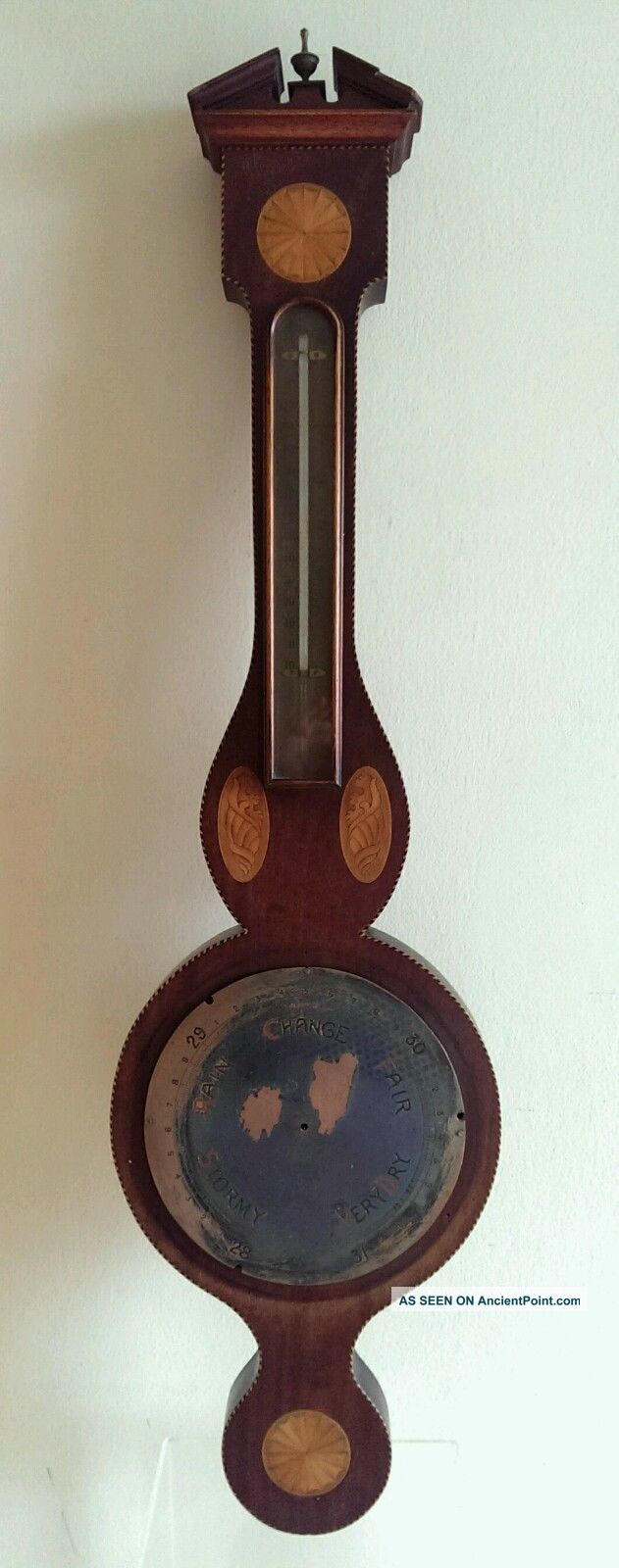 Antique,  19th Century - Chadburns Of Liverpool,  Wall Barometer - W/ Inlaid Case Barometers photo
