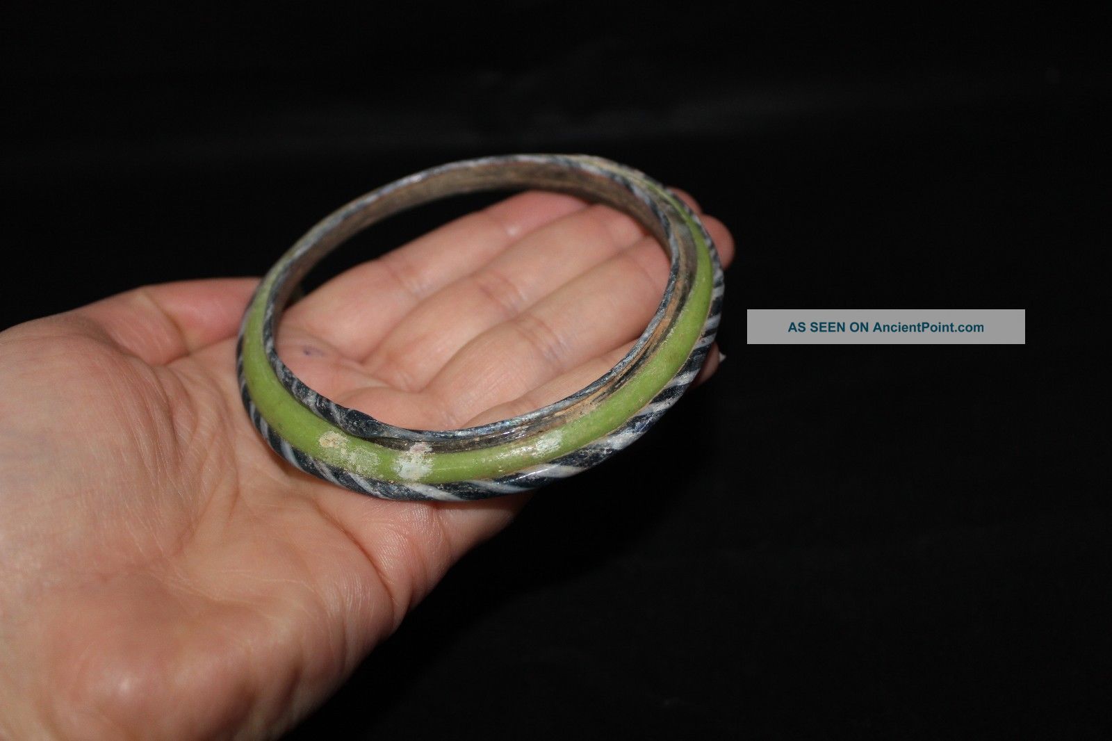 Superior Ancient Roman Mosaic Glass Bracelet Ex.  Ancient Glass,  Rare A1 Roman photo