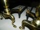 Brass And Cast Iron Chipindale - Federal Style Fireplace Andirons Hearth Ware photo 3