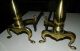 Brass And Cast Iron Chipindale - Federal Style Fireplace Andirons Hearth Ware photo 5