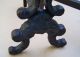 Antique Dimutive Wrought Iron Tree Form Brass Tops Fireplace Andirons Fire Dogs Hearth Ware photo 7