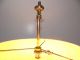 Hollywood Regency Brass Signed Stiffel Bouillotte Lamp & Matching Shade Lamps photo 3