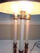 Hollywood Regency Brass Signed Stiffel Bouillotte Lamp & Matching Shade Lamps photo 4
