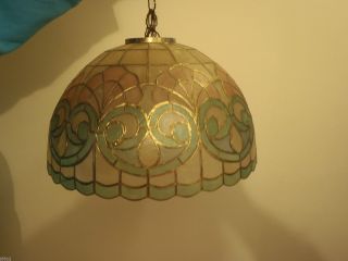 ❤beautiful Mother Of Pearl Vintage Antique Light Shade Ceiling Hand Made Lamp ❤ photo