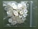 Antique Mother Of Pearl Buttons White Center Single Hole 8.  5mm - 40 Count Buttons photo 2