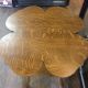 Great Solid Oak Clover Top Antique Lamp Table 1900-1950 photo 1