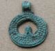 British Found Anglo Saxon Period Bronze Decorated Pendant Amulet 800 Ad Vf, British photo 2